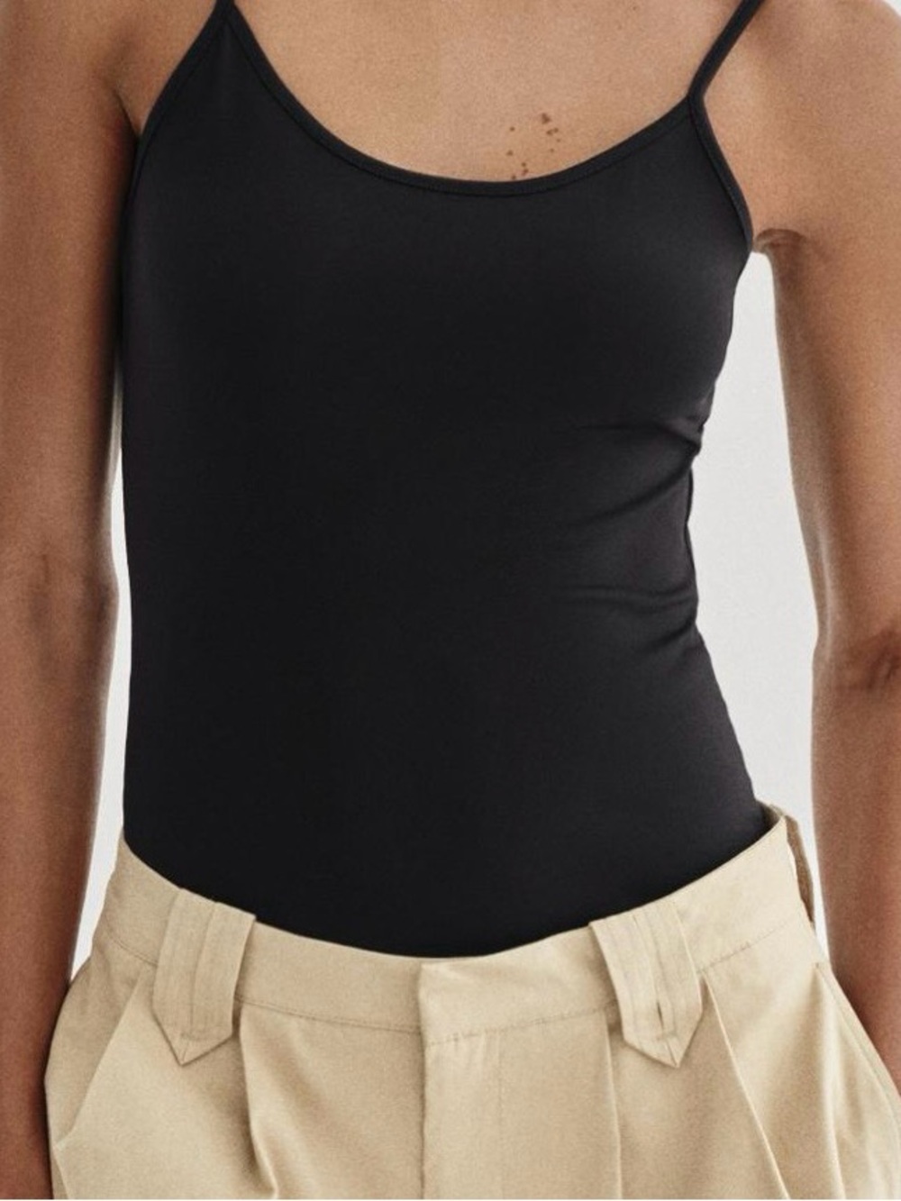 ZARA NWT Polyamide Strappy Tank – Small/Black – Wardrobe Essential